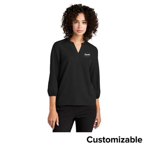 Women's 3/4-Sleeve Stretch Crepe Blouse image thumbnail