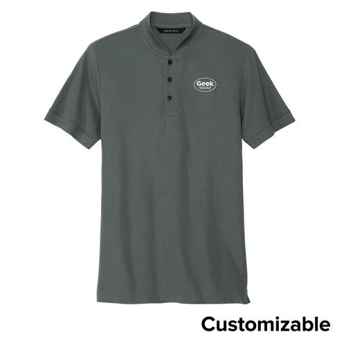 Men's Stretch Pique Henley image thumbnail
