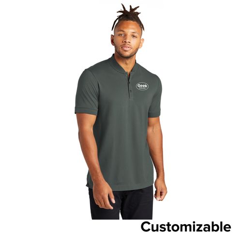 Men's Stretch Pique Henley image thumbnail