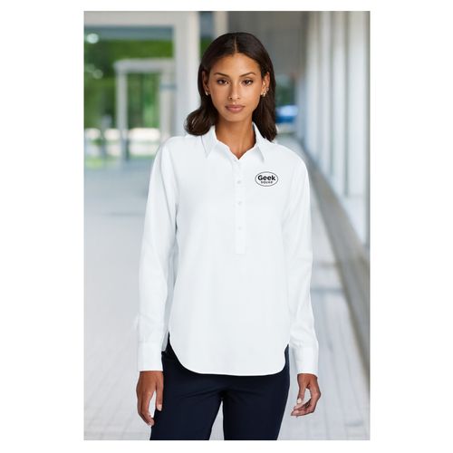 Women's Long Sleeve Oxford Shirt image thumbnail
