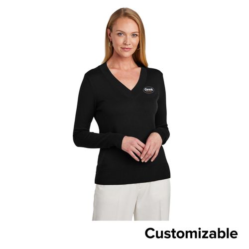 Women's Brooks Brothers Stretch V-Neck Sweater image thumbnail