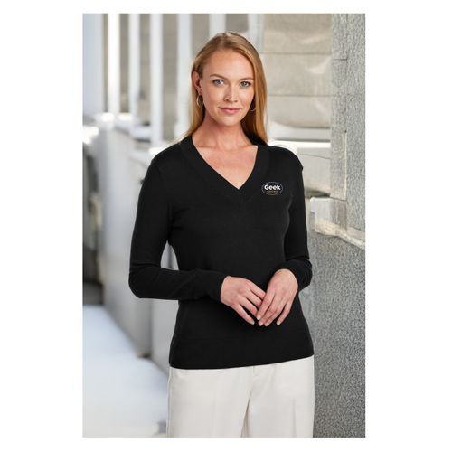 Women's Brooks Brothers Stretch V-Neck Sweater image thumbnail