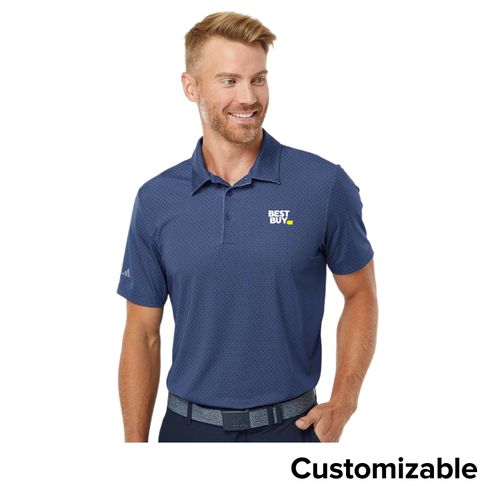 Men's Adidas Diamond Print Polo image thumbnail