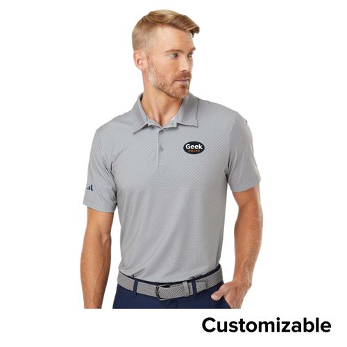 Men's Adidas Diamond Print Polo image thumbnail