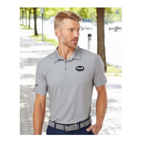 Men's Adidas Diamond Print Polo image thumbnail