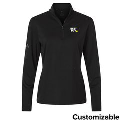 Image of Women's Adidas Stripe 1/4-Zip Pullover