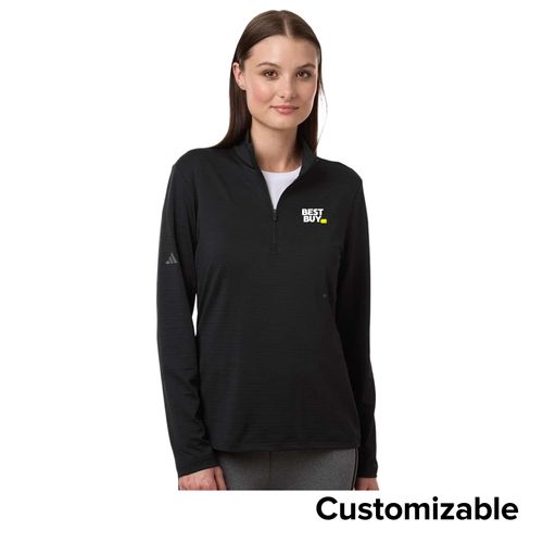 Women's Adidas Stripe 1/4-Zip Pullover image thumbnail