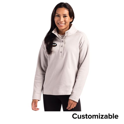 Women's Cutter & Buck Textured Snap Pullover image thumbnail