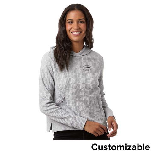 Women's Textured Hooded Pullover image thumbnail