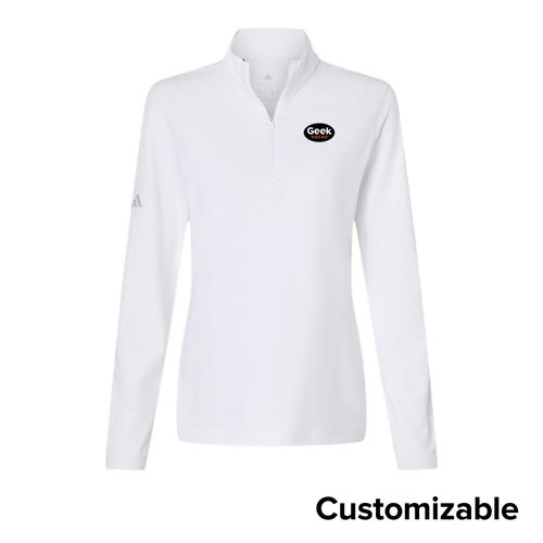 Women's Adidas Stripe 1/4-Zip Pullover image thumbnail