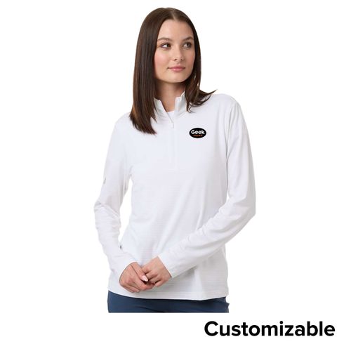 Women's Adidas Stripe 1/4-Zip Pullover image thumbnail