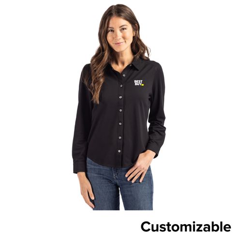 Women's Cutter & Buck Long Sleeve Button-Up image thumbnail