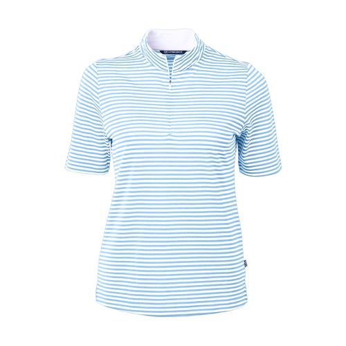 Women's Cutter & Buck Stripe Mock Neck Top image thumbnail