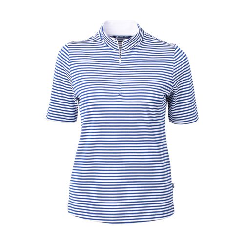 Women's Cutter & Buck Stripe Mock Neck Top image thumbnail