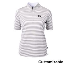 Image of Women's Cutter & Buck Stripe Mock Neck Top