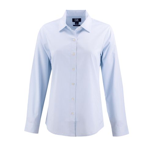 Women's Cutter & Buck Pinstripe Dress Shirt image thumbnail