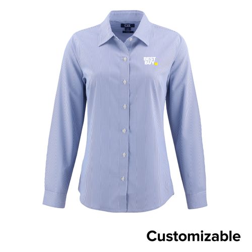 Women's Cutter & Buck Pinstripe Dress Shirt image thumbnail