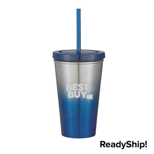 16oz Blue Chrome Tumbler  image thumbnail