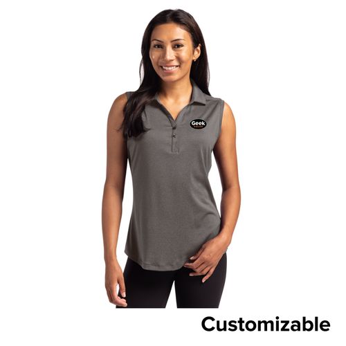 Women's Cutter & Buck 4-Way Stretch Sleeveless Polo image thumbnail
