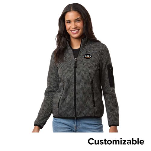 Women's Contrast Full-Zip Fleece image thumbnail