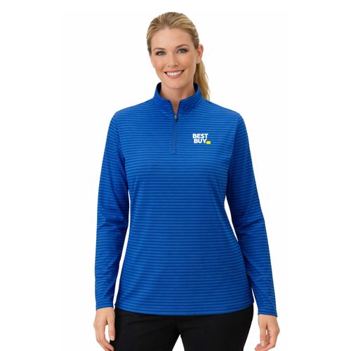 Women's Royal Striped 1/4-Zip image thumbnail
