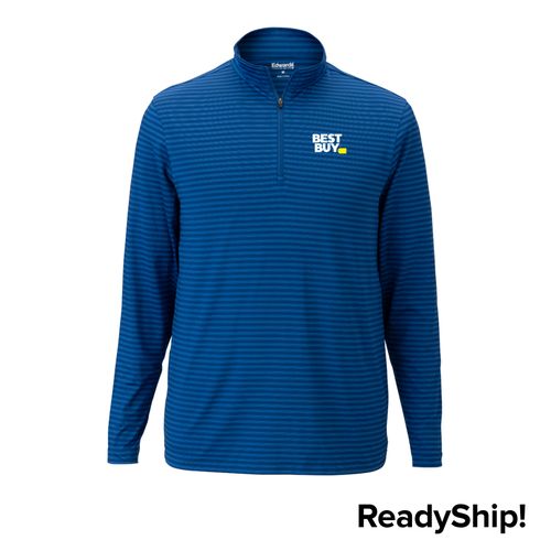 Men's Royal Striped 1/4-Zip image thumbnail