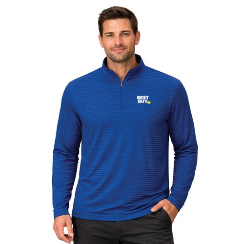 Men's Royal Striped 1/4-Zip image thumbnail