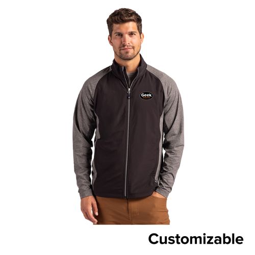 Men's Tall Cutter & Buck Stretch Hybrid Full-Zip image thumbnail