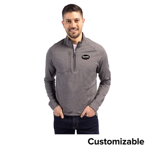 Men's Tall Cutter & Buck Heathered 1/4-Zip image thumbnail