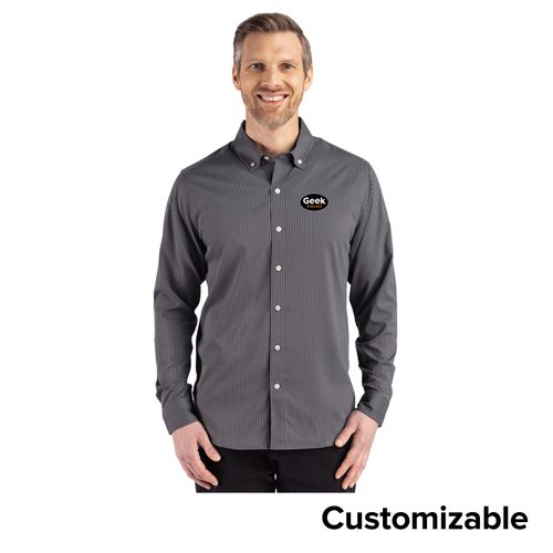Men's Tall Cutter & Buck Gingham Button Down Shirt image thumbnail