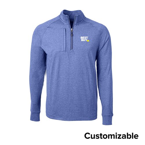 Men's Tall Cutter & Buck Heathered 1/4-Zip image thumbnail