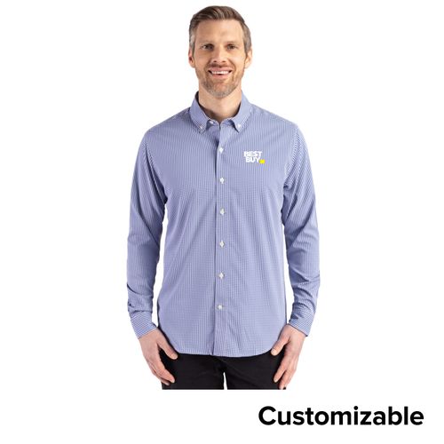 Men's Tall Cutter & Buck Gingham Button Down Shirt image thumbnail