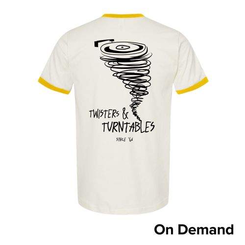Unisex 60th Two-Tone Twisters and Turntables T-Shirt image thumbnail