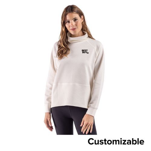 Women's Cutter & Buck High Neck Textured Knit Pullover image thumbnail