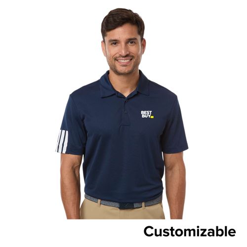 Men's Adidas 3-Stripe Polo image thumbnail
