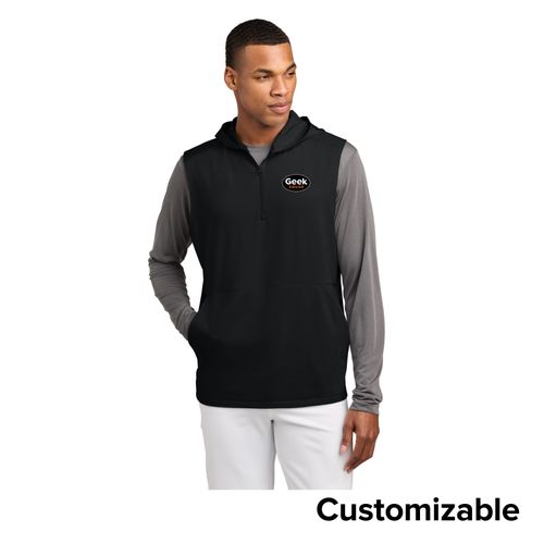 Men's Sleeveless 1/4-Zip Hoodie image thumbnail