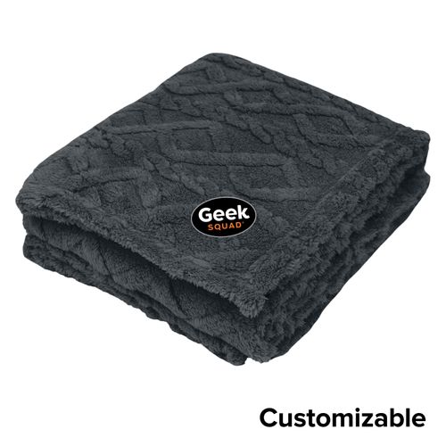 Cable Knit Fleece Blanket image thumbnail
