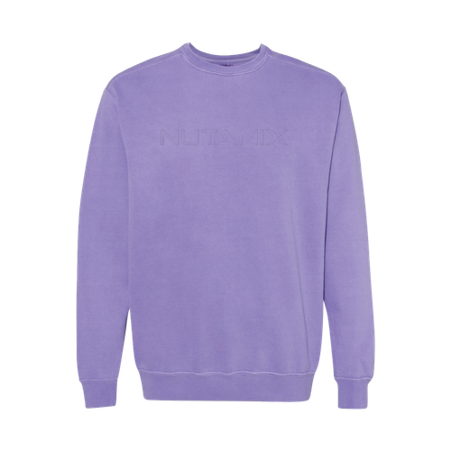 Image of Embossed Crewneck Sweatshirts - Violet