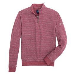 Image of Johnnie-O Men's Red Striped Quarter Zip