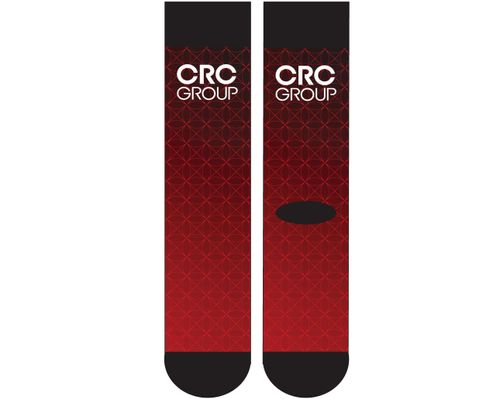 Black/Red Geometric Mid-Calf Sock  image thumbnail