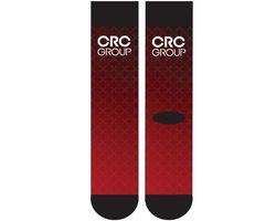 Image of Black/Red Geometric Mid-Calf Sock 
