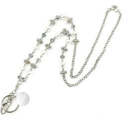 Image of Silver Beaded Lanyard