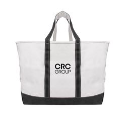 Image of Natural/Black Canvas Boat Tote