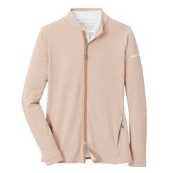Image of Peter Millar Ladies' Camel Vista Stripe Full Zip