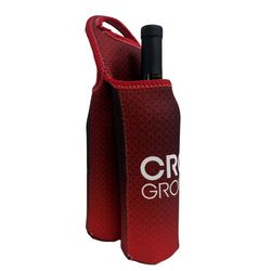 Image of Red Neoprene 2 Bottle Wine Tote