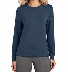 Image of TravisMathew Ladies' Navy Heather Weekend Crew
