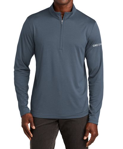 TravisMathew Men's Indigo/Black Performance Quarter Zip image thumbnail
