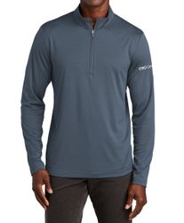 Image of TravisMathew Men's Indigo/Black Performance Quarter Zip