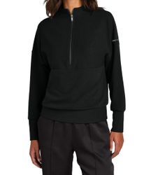 Image of Ladies' Black Texture Quarter Zip