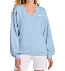 Image of TravisMathew Ladies' Blue Weekend V-Neck Top